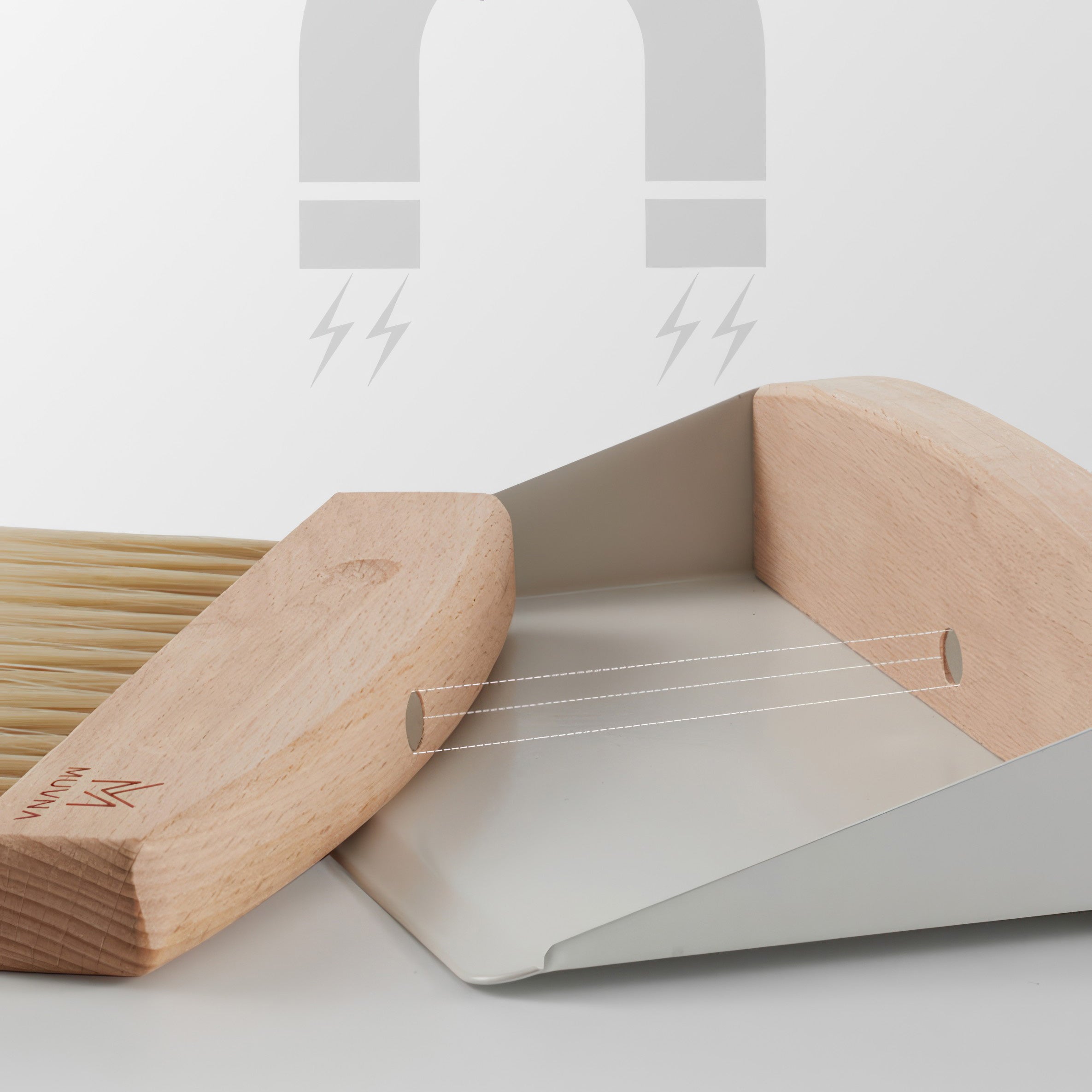 Solid Wood Coffee Cleaning Brush Set
