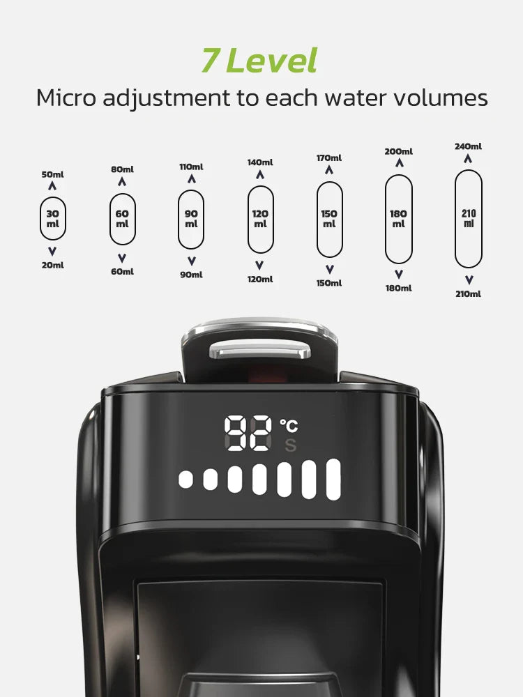 HiBREW 6in1 Capsule Coffee Machine Hot/Cold Multiple Espresso Cafetera Cappuccino Coffee Maker Dolce Gusto Nespresso Powder H1B