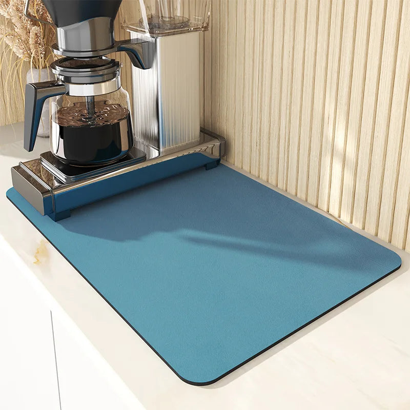 DecorBites™ Espresso Machine Mat Absorbent Kitchen Coffeware for Countertops